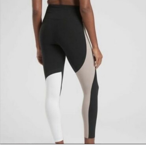 Athleta Elation Asym 7/8 Colorblock Tights Leggings - Picture 2 of 7